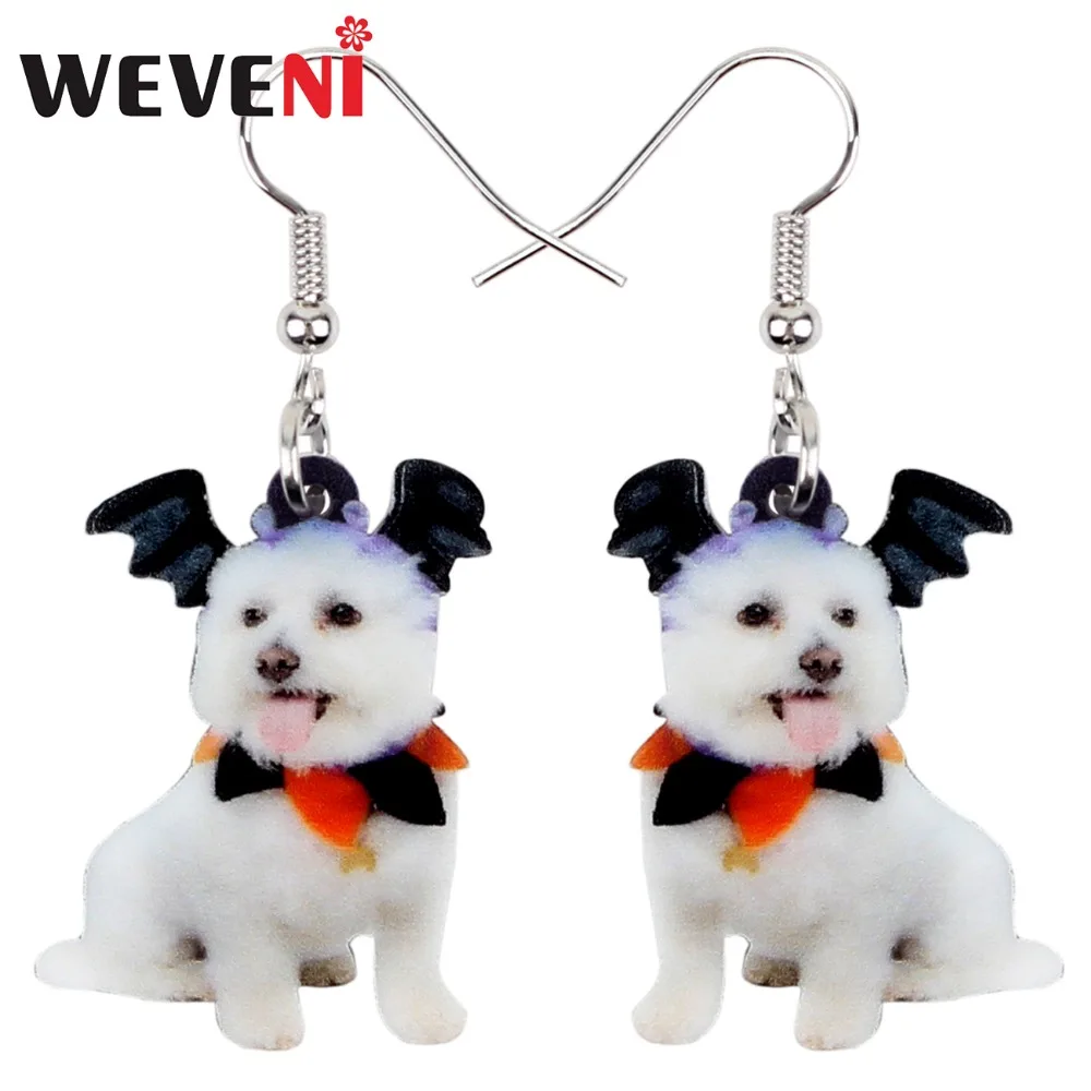 WEVENI Acrylic Halloween Happy Bat Wing Tiny Dog Earrings Dangle Drop Gift Animal Jewelry For Women Girls Statement Wholesale
WEVENI Acrylic Halloween Happy Bat Wing Tiny Dog Earrings Dangle Drop Gift Animal Jewelry For Women Girls Statement Wholesale