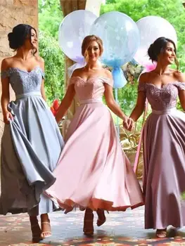 Cheap Bridesmaid Dresses Under 50 A Line Off The Shoulder Chiffon Lace Ankle Length Wedding Party Dresses For Women-in Bride
Cheap Bridesmaid Dresses Under 50 A Line Off The Shoulder Chiffon Lace Ankle Length Wedding Party Dresses For Women-in Bride