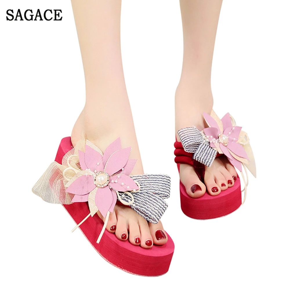 SAGACE Women Girls Floral Wedges Bohemian Style Flip Flops Sandals Slippers Beach Sexy High Quality Ladies High Heel Shoes
SAGACE Women Girls Floral Wedges Bohemian Style Flip Flops Sandals Slippers Beach Sexy High Quality Ladies High Heel Shoes
