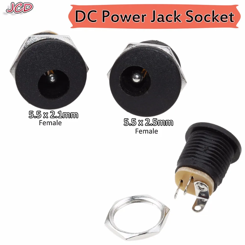 JCD 5.5-2.1 / 5.5 x 2.5mm DC Power Socket/ DC Connector Panel Mounting DC 5.5*2.1 mm / 5.5*2.5 mm Female DC jack
JCD 5.5-2.1 / 5.5 x 2.5mm DC Power Socket/ DC Connector Panel Mounting DC 5.5*2.1 mm / 5.5*2.5 mm Female DC jack