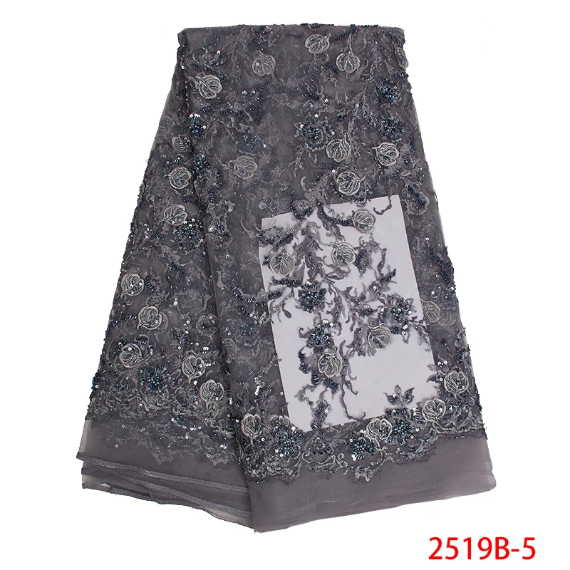2019 lace fabric high quality african tulle lace fabric nigerian net laces fabrics with sequins beads for women dress KS2519B-5
2019 lace fabric high quality african tulle lace fabric nigerian net laces fabrics with sequins beads for women dress KS2519B-5