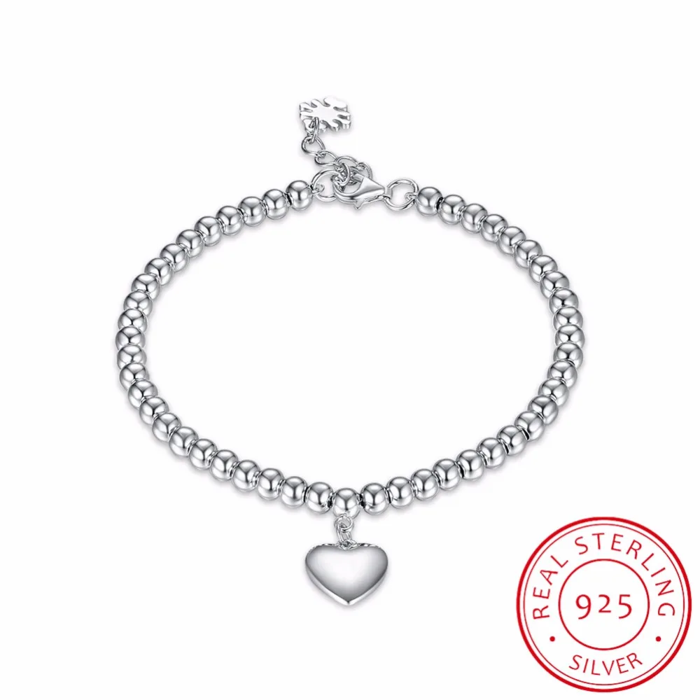 Fashion 925 Sterling Silver Heart Shape ball Beads Bracelet for Women 16cm+3cm,Trendy Wedding women's Fine Jewelry Charm Gift
Fashion 925 Sterling Silver Heart Shape ball Beads Bracelet for Women 16cm+3cm,Trendy Wedding women's Fine Jewelry Charm Gift