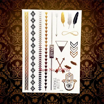 Love Chains Gold Henna Temporary Tattoo Hamsa Fatima Hand Eye Flash Tattoo Stickers HYH41 Feather Arrows Diamond Bracelet Selfie
Love Chains Gold Henna Temporary Tattoo Hamsa Fatima Hand Eye Flash Tattoo Stickers HYH41 Feather Arrows Diamond Bracelet Selfie