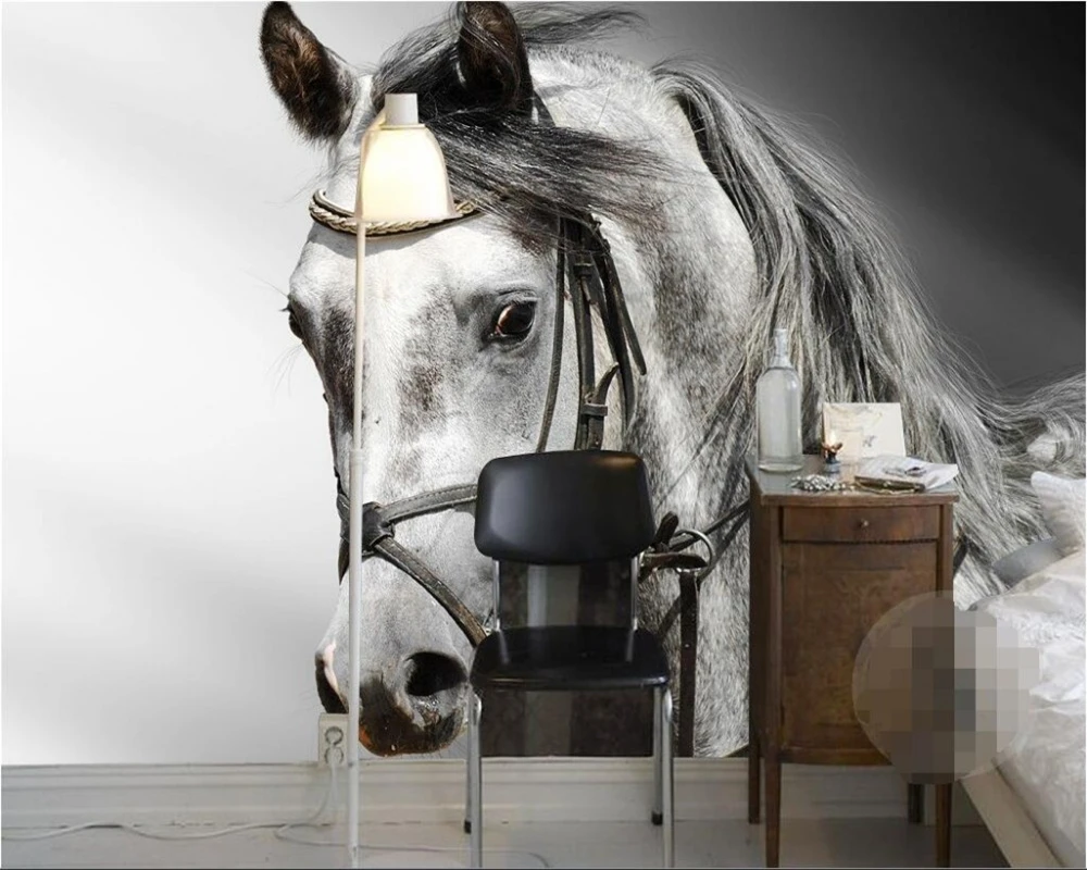 Beibehang Wallpaper living room black and white classic sketch horse personality art background home decoration photo wallpaper
Beibehang Wallpaper living room black and white classic sketch horse personality art background home decoration photo wallpaper