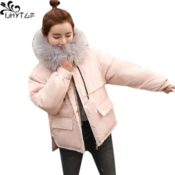 UHYTGF Plus size Women Clothing 2018Winter Down Cotton Warm Coat Fashion Short Female Tops Harajuku Hooded Elegant girl Coat 407
UHYTGF Plus size Women Clothing 2018Winter Down Cotton Warm Coat Fashion Short Female Tops Harajuku Hooded Elegant girl Coat 407