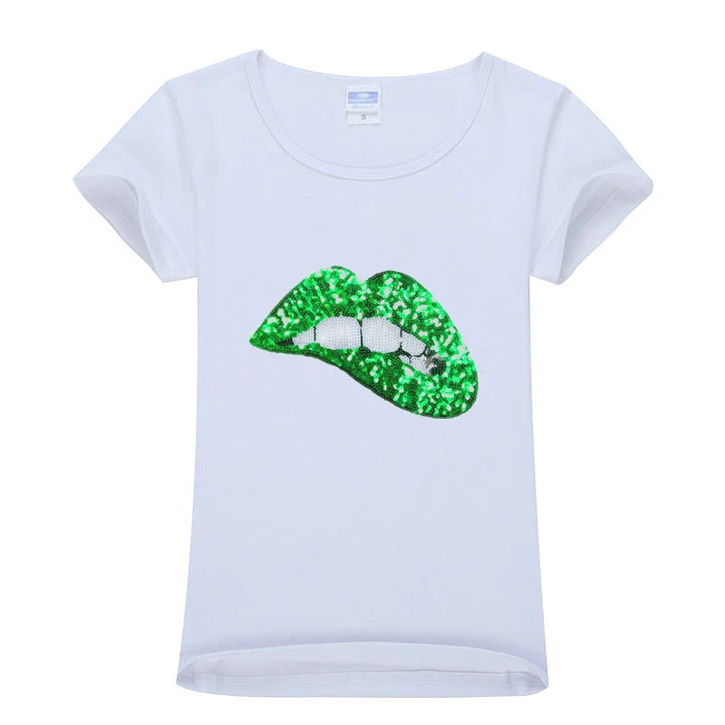 2017 new brand spring summer fashion new loose green lips sexy 3D tee shirt embroidered lis sequins Girl tee leisure top code
2017 new brand spring summer fashion new loose green lips sexy 3D tee shirt embroidered lis sequins Girl tee leisure top code