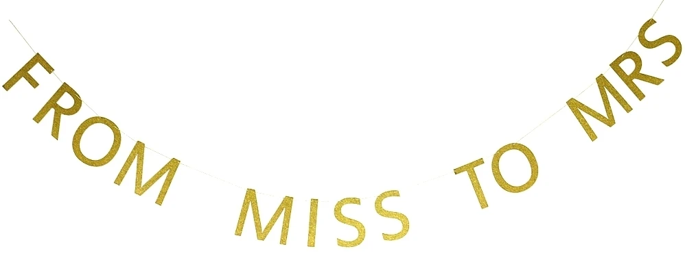 Bachelorette Party Decorations 1 set From Miss To Mrs Hanging Banner Gold Glitter Color For Hen Party Bridal Shower Decoration
Bachelorette Party Decorations 1 set From Miss To Mrs Hanging Banner Gold Glitter Color For Hen Party Bridal Shower Decoration