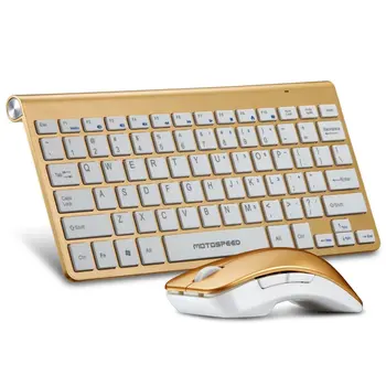 Ultra Slim 2.4 GHz DPI Wireless Keyboard & Optical Mouse Combo Set Kit with USB Nano Receiver Vista XP Mac OS PC Laptop Gold
Ultra Slim 2.4 GHz DPI Wireless Keyboard & Optical Mouse Combo Set Kit with USB Nano Receiver Vista XP Mac OS PC Laptop Gold