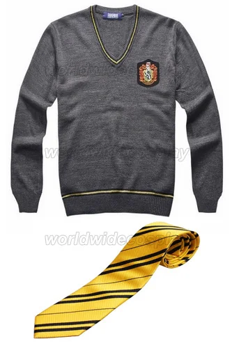 Hufflepuff Cosplay Pullover Sweater Necktie Badge from Harry Free Shipping for Halloween and Christmas
Hufflepuff Cosplay Pullover Sweater Necktie Badge from Harry Free Shipping for Halloween and Christmas