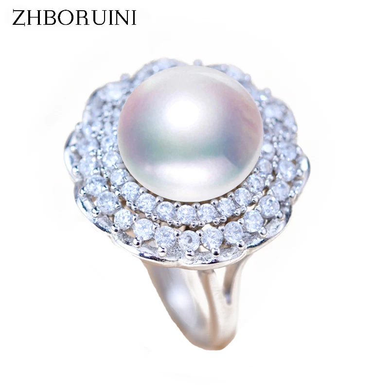 ZHBORUINI 2019 Fashion Pearl Ring Natural Freshwater Pearl Zircon Big Rings 925 Sterling Silver jewelry For Women Accessories
ZHBORUINI 2019 Fashion Pearl Ring Natural Freshwater Pearl Zircon Big Rings 925 Sterling Silver jewelry For Women Accessories
