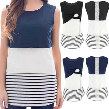 New Pregnant Cotton Clothes Women Lace Splice Breastfeeding Nursing Vest Tops Lactancia Casual Clothes For Pregnant Women 2019
New Pregnant Cotton Clothes Women Lace Splice Breastfeeding Nursing Vest Tops Lactancia Casual Clothes For Pregnant Women 2019