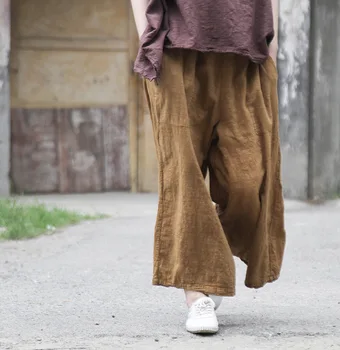 Women's Summer Autumn Linen Capris Pants 2017 New Vintage Capris Loose CasuaL Elastic Ankle-Length women Pants Pantalon Femmale
Women's Summer Autumn Linen Capris Pants 2017 New Vintage Capris Loose CasuaL Elastic Ankle-Length women Pants Pantalon Femmale