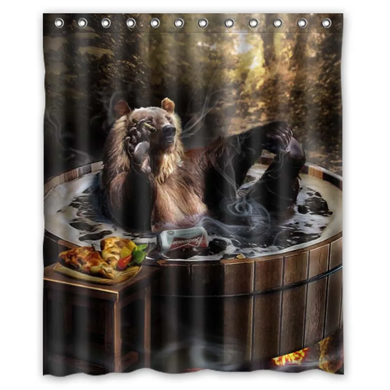 Luxurysmart Funny Bear in the Spa Smoking Shower Curtains Custom Creative Shower Curtain Bathroom Waterproof Polyester Fabric
Luxurysmart Funny Bear in the Spa Smoking Shower Curtains Custom Creative Shower Curtain Bathroom Waterproof Polyester Fabric