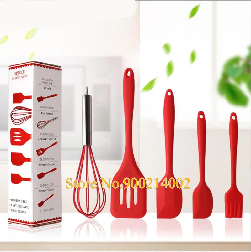 5PCS Silicone Cooking Tool Sets Home Kitchen Utensils Sets with Box Household Kitchenware Egg Beater Spoon Spatula Oil Brush
5PCS Silicone Cooking Tool Sets Home Kitchen Utensils Sets with Box Household Kitchenware Egg Beater Spoon Spatula Oil Brush