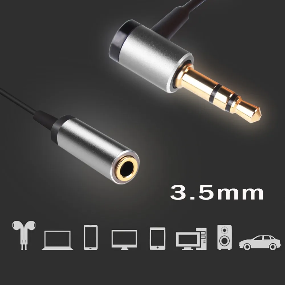90 Degree Right Angled 3.5mm Plug Male to Female Cable Stereo Extension Headphone Audio Adapter L-type #275031
90 Degree Right Angled 3.5mm Plug Male to Female Cable Stereo Extension Headphone Audio Adapter L-type #275031