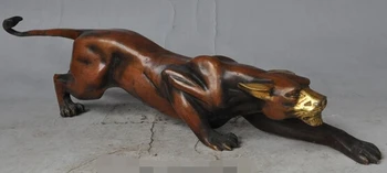 xd 002832 21" chinese bronze gilt fengshui Wildlife animal Running Leopards Panther statue
xd 002832 21" chinese bronze gilt fengshui Wildlife animal Running Leopards Panther statue
