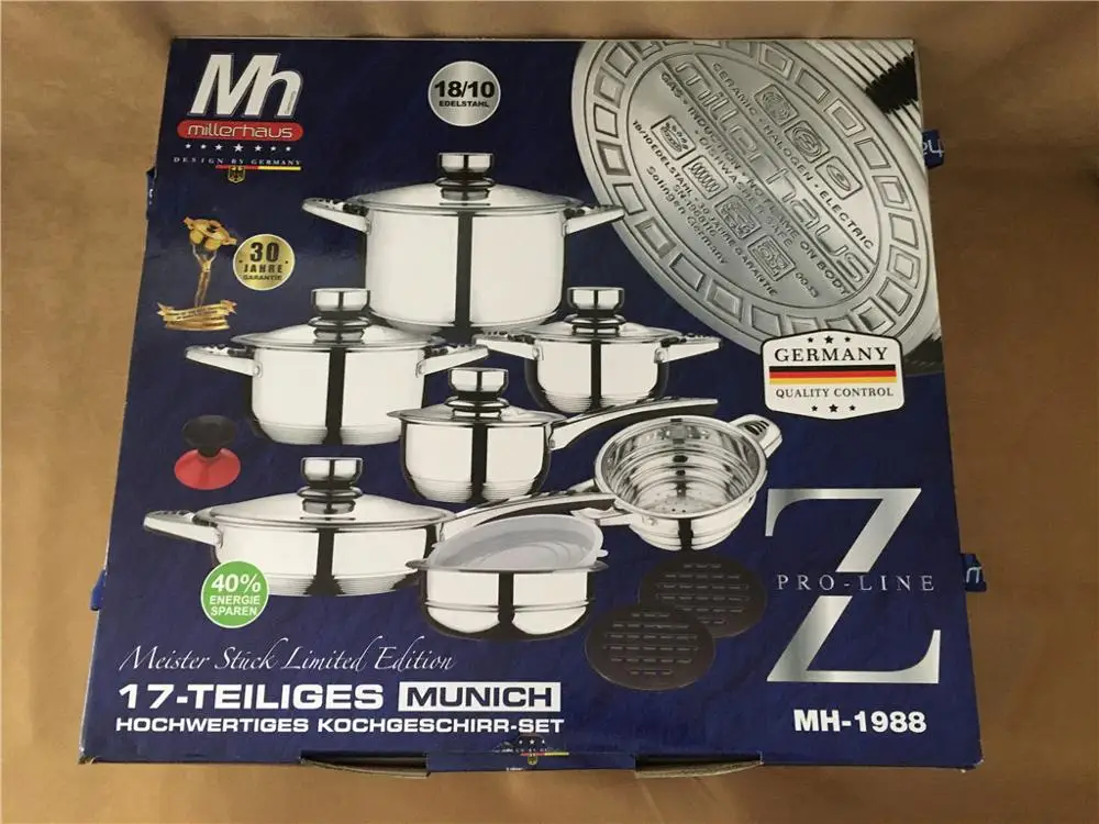 Cooking Tools 17PC 18/10 Of High-quality Stainless Steel Cookware Set Practical Family Gifts Combined 7-ply Capsule Kitchenware
Cooking Tools 17PC 18/10 Of High-quality Stainless Steel Cookware Set Practical Family Gifts Combined 7-ply Capsule Kitchenware