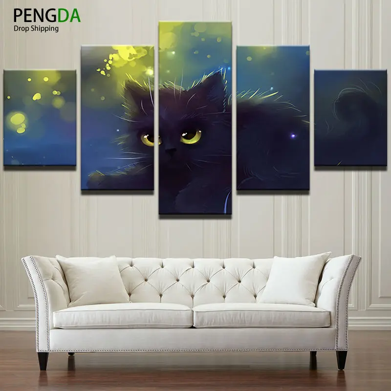 PENGDA Frame Painting 5 Panels Animal Cat Art Wall Modular Picture For Living Room Home Decor Canvas Prints Poster Kids Room
PENGDA Frame Painting 5 Panels Animal Cat Art Wall Modular Picture For Living Room Home Decor Canvas Prints Poster Kids Room