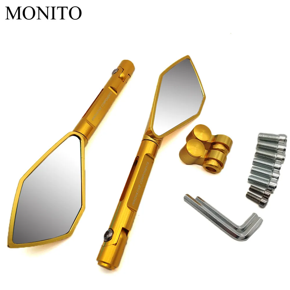 Full CNC Aluminum Motorcycle Mirrors Rearview Blind Spot Side Mirror For Honda MSX 125 CB650R CB125R XADV X ADV 750 X11 ST1300
Full CNC Aluminum Motorcycle Mirrors Rearview Blind Spot Side Mirror For Honda MSX 125 CB650R CB125R XADV X ADV 750 X11 ST1300