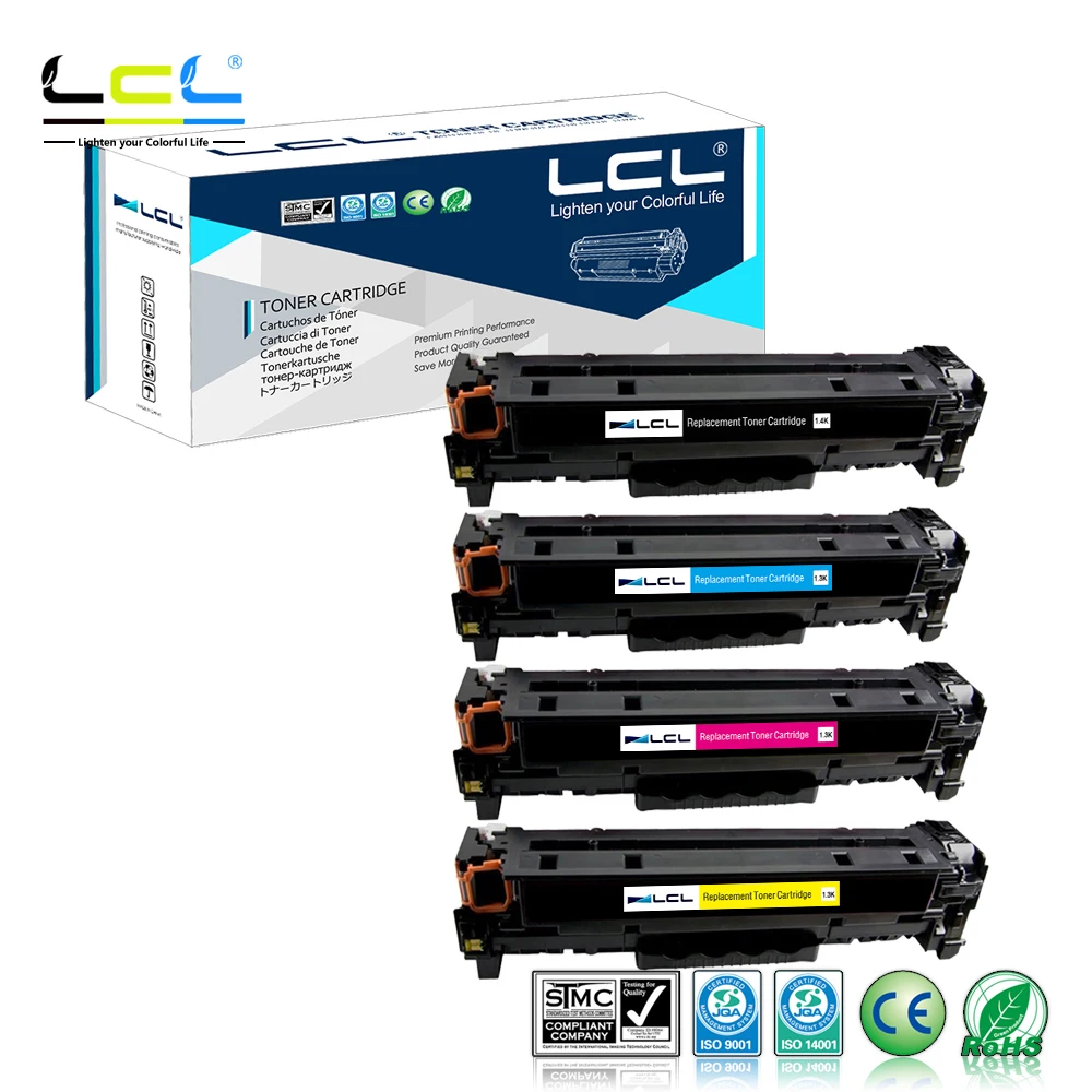 LCL 202A CF500A CF501A CF502A CF503A (4-Pack KCMY) Toner Cartridge Compatible for HP Color LaserJet Pro 254NW M281dw M254dw
LCL 202A CF500A CF501A CF502A CF503A (4-Pack KCMY) Toner Cartridge Compatible for HP Color LaserJet Pro 254NW M281dw M254dw