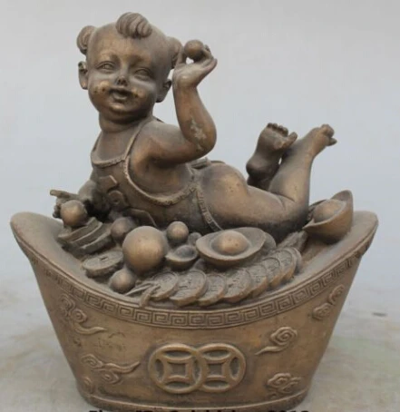 JP S0086 6"Chinese White Copper Rich Wealth Money Yuan Bao Boy Girl Garr Statue Sculpture
JP S0086 6"Chinese White Copper Rich Wealth Money Yuan Bao Boy Girl Garr Statue Sculpture