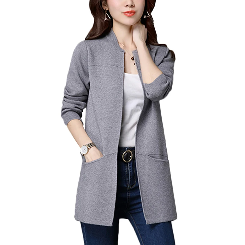 2018 New Spring Autumn Knitted Sweater Cardigan Women Jacket Loose Big yards Medium Long Sweaters Coats Casual Female Tops Z49
2018 New Spring Autumn Knitted Sweater Cardigan Women Jacket Loose Big yards Medium Long Sweaters Coats Casual Female Tops Z49