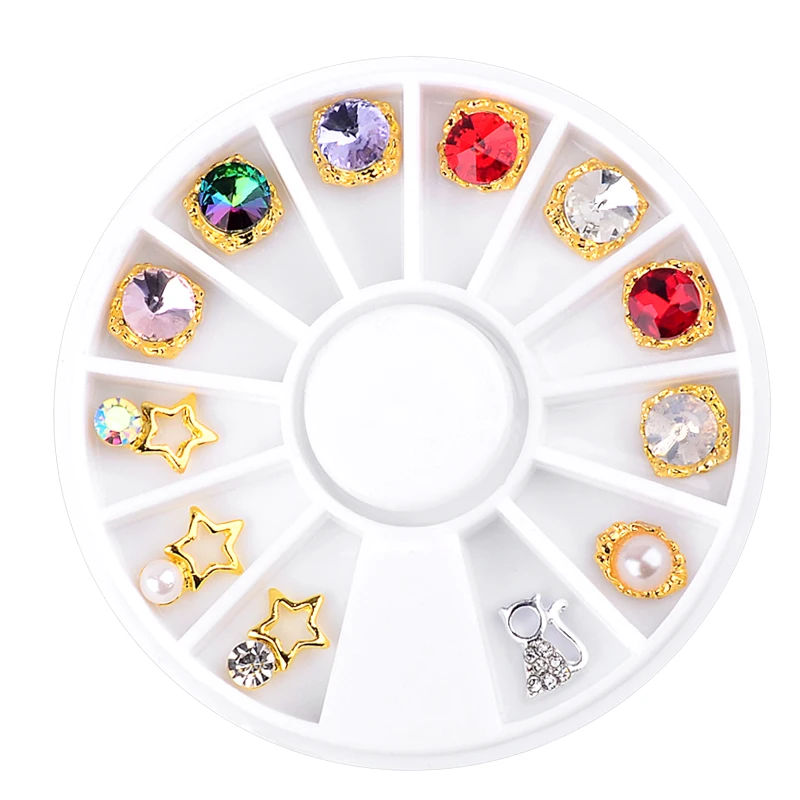 Pandahall 12pcs/set Creative Alloy Pearl Nail Art Decoration Wheel 3D Beauty Salon Charm DIY Nail Rhinestone Accessories Wheel
Pandahall 12pcs/set Creative Alloy Pearl Nail Art Decoration Wheel 3D Beauty Salon Charm DIY Nail Rhinestone Accessories Wheel