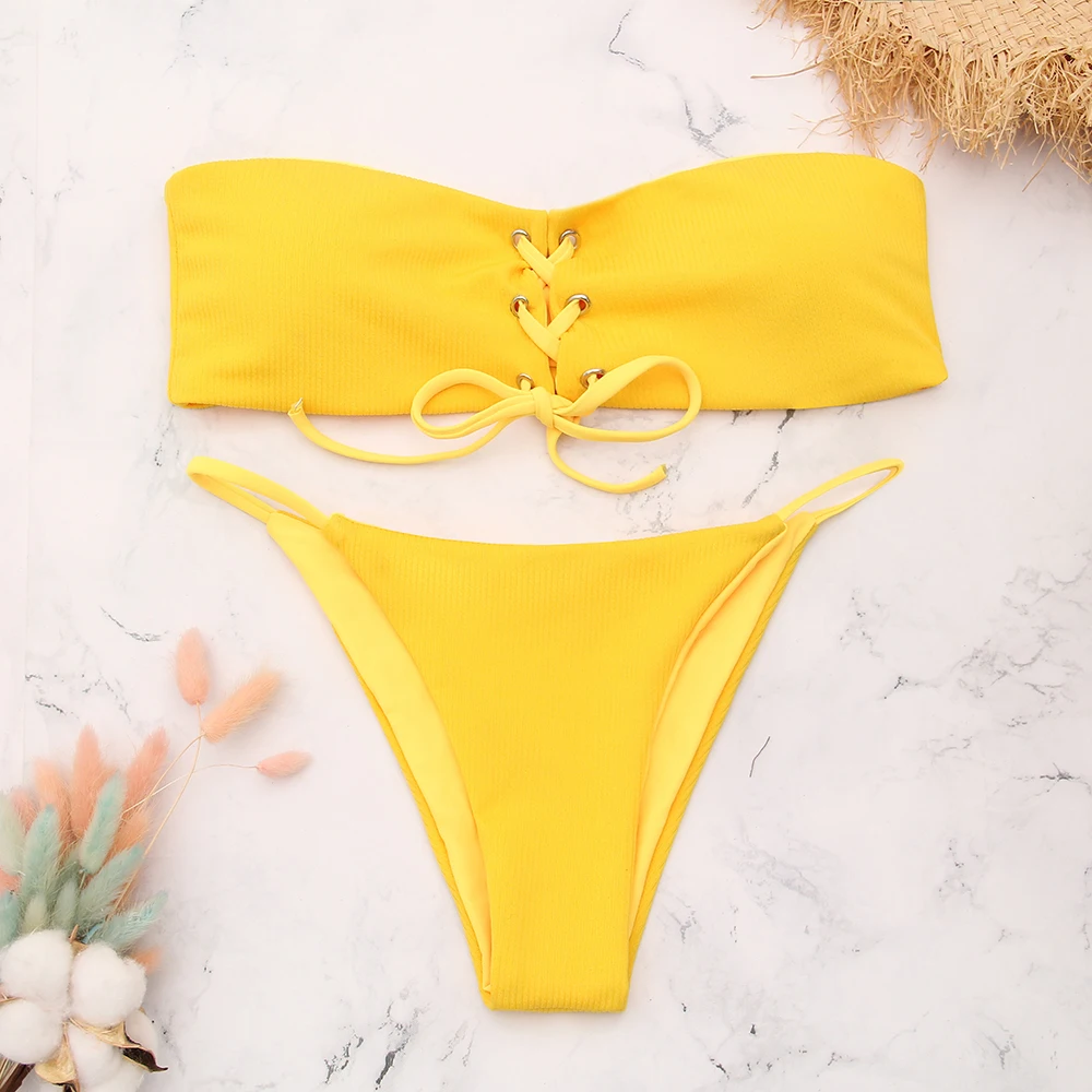 Kophia 2018 High Waist Swimsuit Sexy Bikini Set Yellow color Bathing Suits Swimwear Bandaged Bikinis Women Push up Swimwear
Kophia 2018 High Waist Swimsuit Sexy Bikini Set Yellow color Bathing Suits Swimwear Bandaged Bikinis Women Push up Swimwear