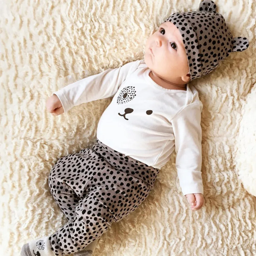 ARLONEET Fashion White Newborn Baby Long Sleeve O-Neck Cartoon Fashion T-shirt+Pants+Hat 3pcs Suit For Baby Girl
ARLONEET Fashion White Newborn Baby Long Sleeve O-Neck Cartoon Fashion T-shirt+Pants+Hat 3pcs Suit For Baby Girl