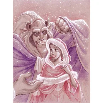 5D DIY diamond painting beauty and beast full drill round diamond embroidery cross stitch mosaic picture
5D DIY diamond painting beauty and beast full drill round diamond embroidery cross stitch mosaic picture