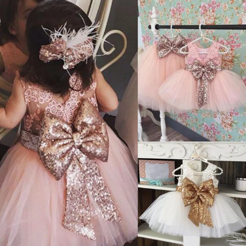 2017 girls Princess Party Brithday wedding Dress Sequin Tulle big bow Dresses For Girl infant Party Kids dress Lace Girls Dress
2017 girls Princess Party Brithday wedding Dress Sequin Tulle big bow Dresses For Girl infant Party Kids dress Lace Girls Dress