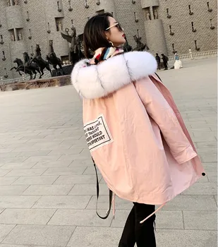 Nature mink fur liner coat female long section detachable hooded with fox fur collar parka fur jacket women fur outerwear
Nature mink fur liner coat female long section detachable hooded with fox fur collar parka fur jacket women fur outerwear