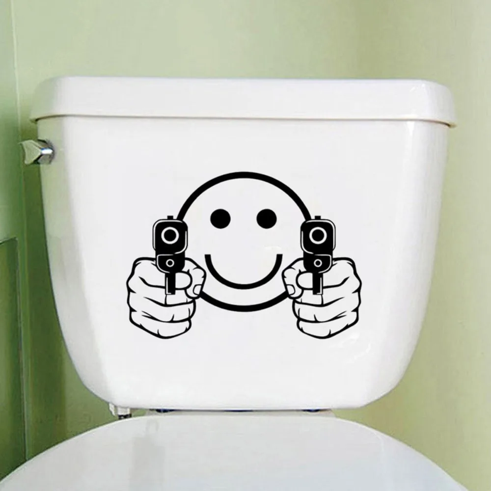 

Removable Eco-Friendly Emoji Two Guys Toilet Sticker Home Decoration Decal Vinyl Art Mural DIY Decor Room Wall Stickers Y-47