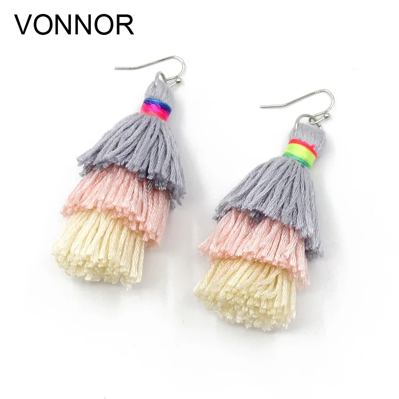 VONNOR Jewelry Tassel Earrings for Women Boho Colorful thread Earring Bohemian Accessories Female Girl Earrings
VONNOR Jewelry Tassel Earrings for Women Boho Colorful thread Earring Bohemian Accessories Female Girl Earrings