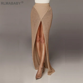RLMABABY Summer Beach Party Knitted Maxi Skirts High Waist Spilt Women Long Skirt Casual Criss Cross Streetwear Club Sexy Skirt
RLMABABY Summer Beach Party Knitted Maxi Skirts High Waist Spilt Women Long Skirt Casual Criss Cross Streetwear Club Sexy Skirt