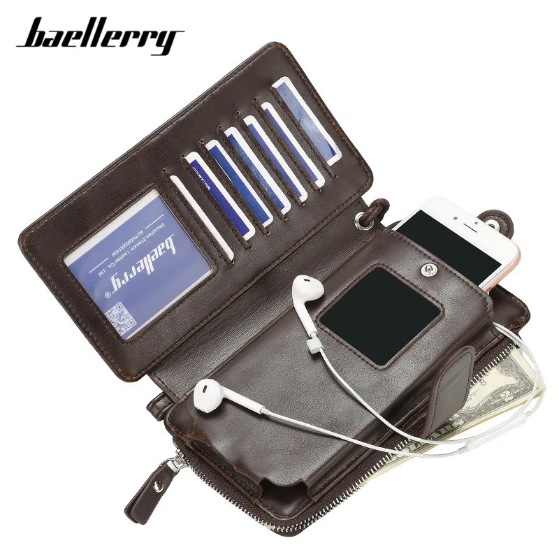 Baellerry Large Capacity Wristlet Clutch Wallets Men Leather Zipper Cell Phone Man Wallet Long Carteira Card Holder Male Purse
Baellerry Large Capacity Wristlet Clutch Wallets Men Leather Zipper Cell Phone Man Wallet Long Carteira Card Holder Male Purse