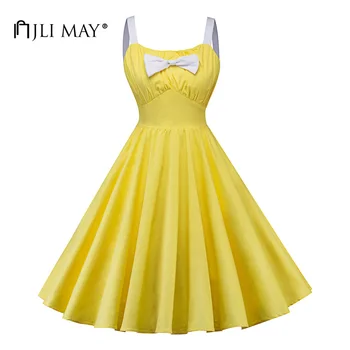 JLI MAY Vintage slip yellow dress women casual sundress summer bow spaghetti strap A-Line sleeveless Knee-Length retro elegant
JLI MAY Vintage slip yellow dress women casual sundress summer bow spaghetti strap A-Line sleeveless Knee-Length retro elegant