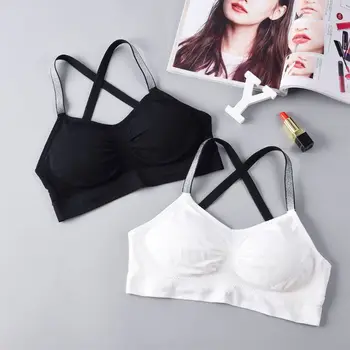 Women Girls Sport Ruched Bra Sexy Hollow Silver Wire Crop Removable Padded Wireless Bralette Seamless Brassiere lingerie 2018
Women Girls Sport Ruched Bra Sexy Hollow Silver Wire Crop Removable Padded Wireless Bralette Seamless Brassiere lingerie 2018