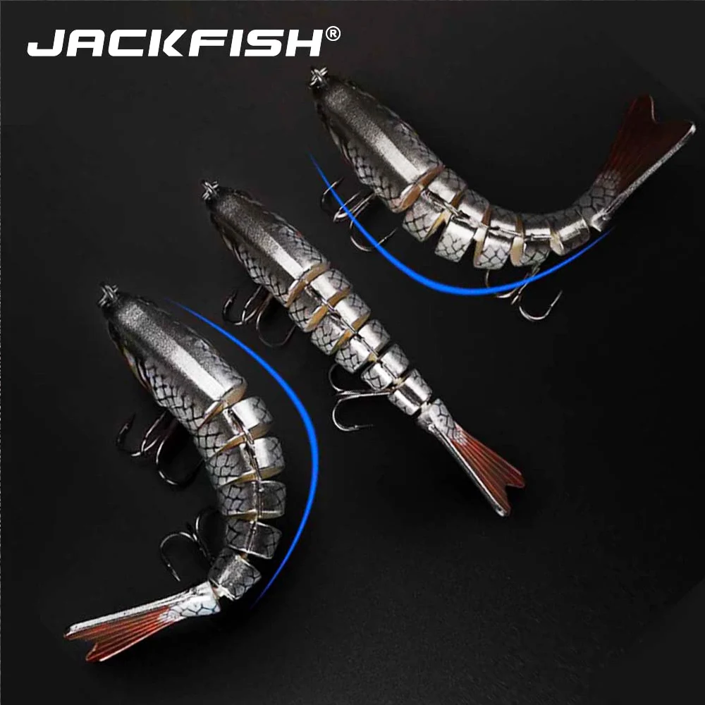 JACKFISH Рыболовная Приманка 10 см 15 г 3D глаза 6-сегментная Реалистичная твердая