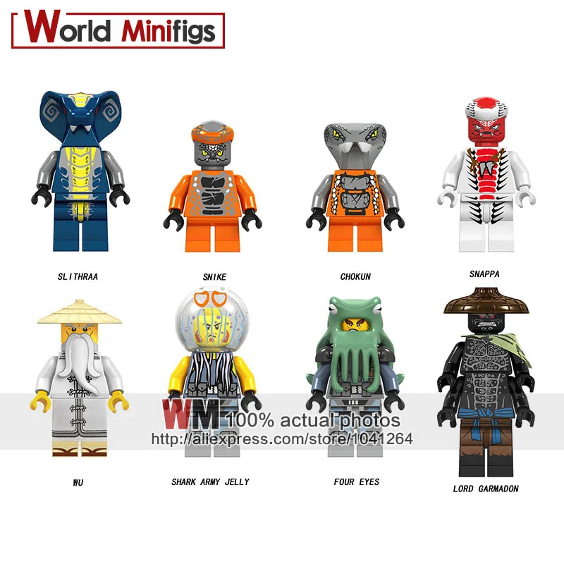 Single Sale Slithraa Snike Chokun Snappa Master Wu Four Eyes Lord Garmadon Ninjagoed Kai Jay Building Blocks Kids Gifts Toys
Single Sale Slithraa Snike Chokun Snappa Master Wu Four Eyes Lord Garmadon Ninjagoed Kai Jay Building Blocks Kids Gifts Toys
