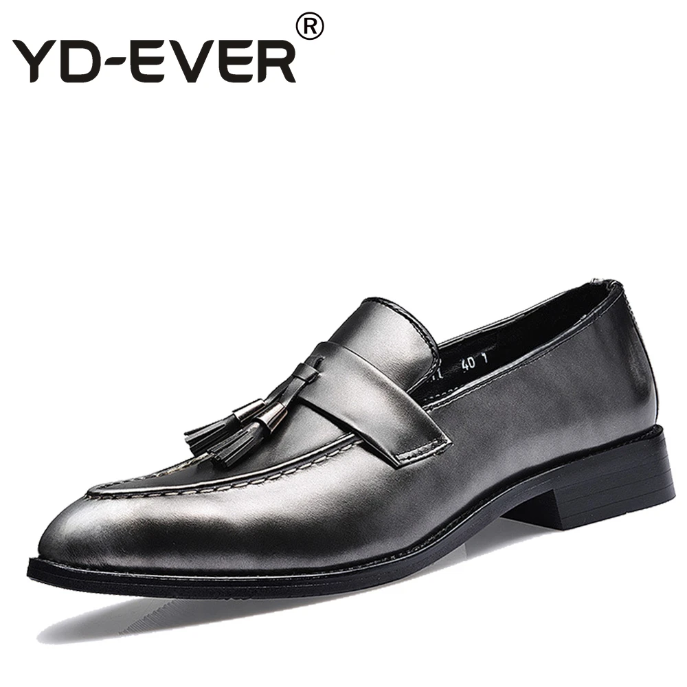 YD-EVER итальянские модельные мужские туфли кожаная официальная Роскошная