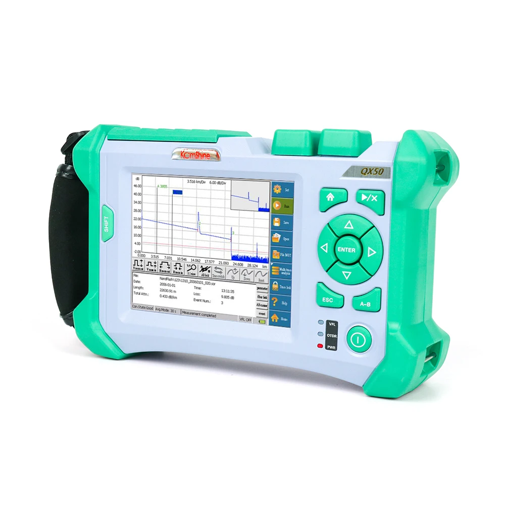 Цифровой оптический временной домен отражатель KOMSHINE QX50-P2 PON OTDR 1310/1550 + 1625nm 32/30/28 дБ