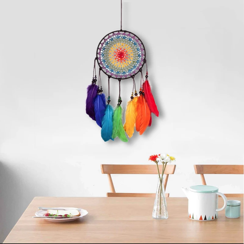 Handmade Dream Catcher Feather Colorful Living Room Garden Hanging Pendant Home Car Hanging Decor Dream Catcher Ornament
Handmade Dream Catcher Feather Colorful Living Room Garden Hanging Pendant Home Car Hanging Decor Dream Catcher Ornament