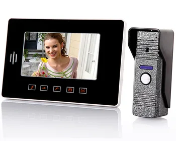 Wired 7 inch TFT LCD Doorbell Monitor with IR Camera Outdoor Video Intercom Unit
Wired 7 inch TFT LCD Doorbell Monitor with IR Camera Outdoor Video Intercom Unit