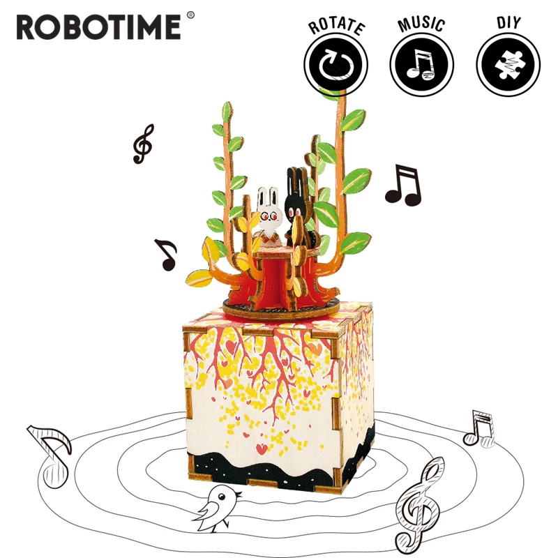 Robotime DIY Spring Tree 3D Wooden Puzzle Game Assembly Rotatable Music Box Toy Gift for Children Adult AM302
Robotime DIY Spring Tree 3D Wooden Puzzle Game Assembly Rotatable Music Box Toy Gift for Children Adult AM302