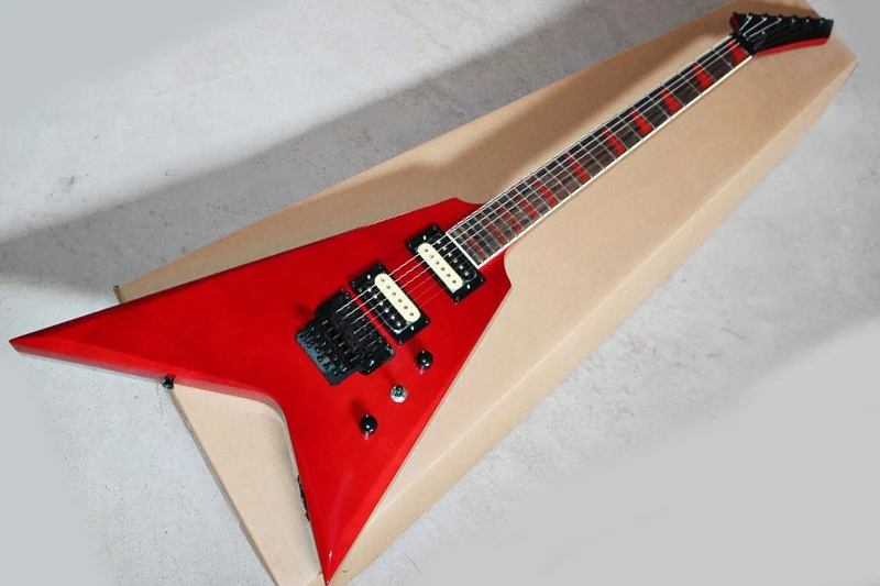 Red Electric Guitar with HH Pickups,Tremolo,Rosewood Fingerboard with Red Serrated Inlay,offering customized services
Red Electric Guitar with HH Pickups,Tremolo,Rosewood Fingerboard with Red Serrated Inlay,offering customized services