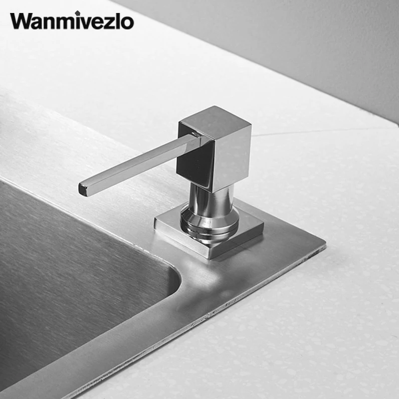Deck Mounted Kitchen Soap Dispensers Square Pump Chrome Finished Soap Dispensers for Kitchen Built in Counter top Dispenser 2306
Deck Mounted Kitchen Soap Dispensers Square Pump Chrome Finished Soap Dispensers for Kitchen Built in Counter top Dispenser 2306