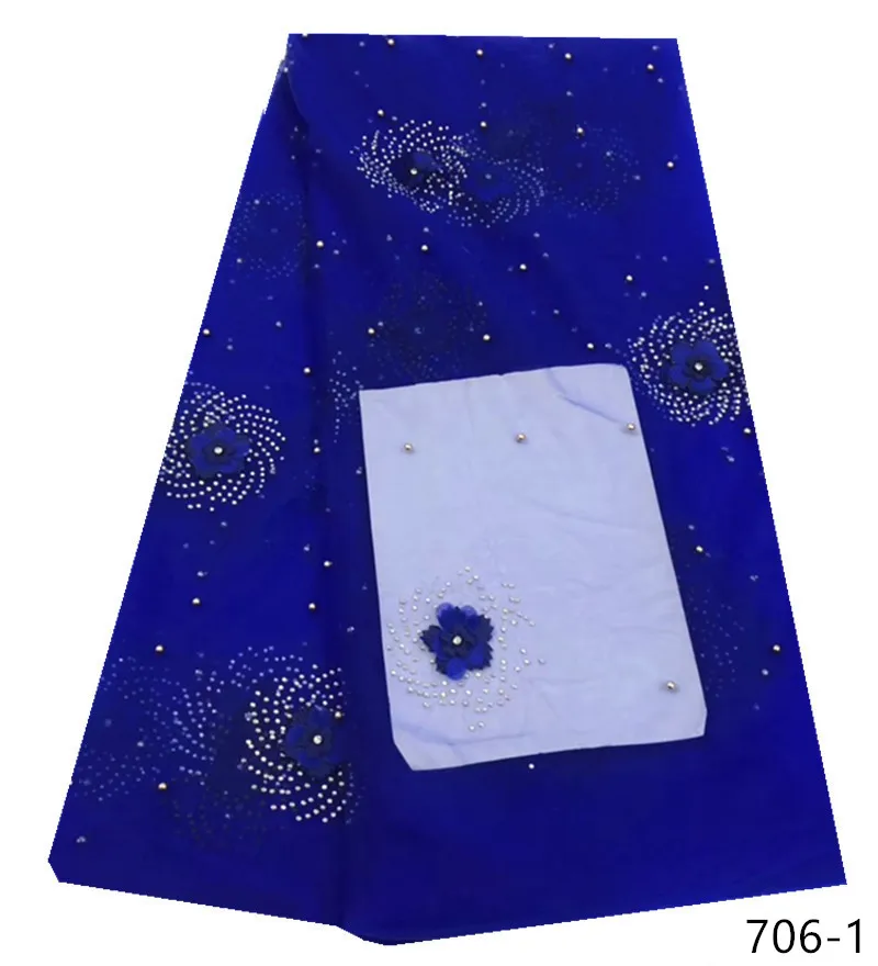 Royal Blue 3D Lace Applique Flower Nigerian Lace Fabric With Beads Sell Well Hign Quality Lace Trim Dress 706
Royal Blue 3D Lace Applique Flower Nigerian Lace Fabric With Beads Sell Well Hign Quality Lace Trim Dress 706