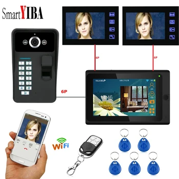 SmartYIBA Fingerprint RFID Password 7Inch Wifi Wireless Video Door Phone Doorbell Intercom 1 Camera 3 Monitor System APP Control
SmartYIBA Fingerprint RFID Password 7Inch Wifi Wireless Video Door Phone Doorbell Intercom 1 Camera 3 Monitor System APP Control