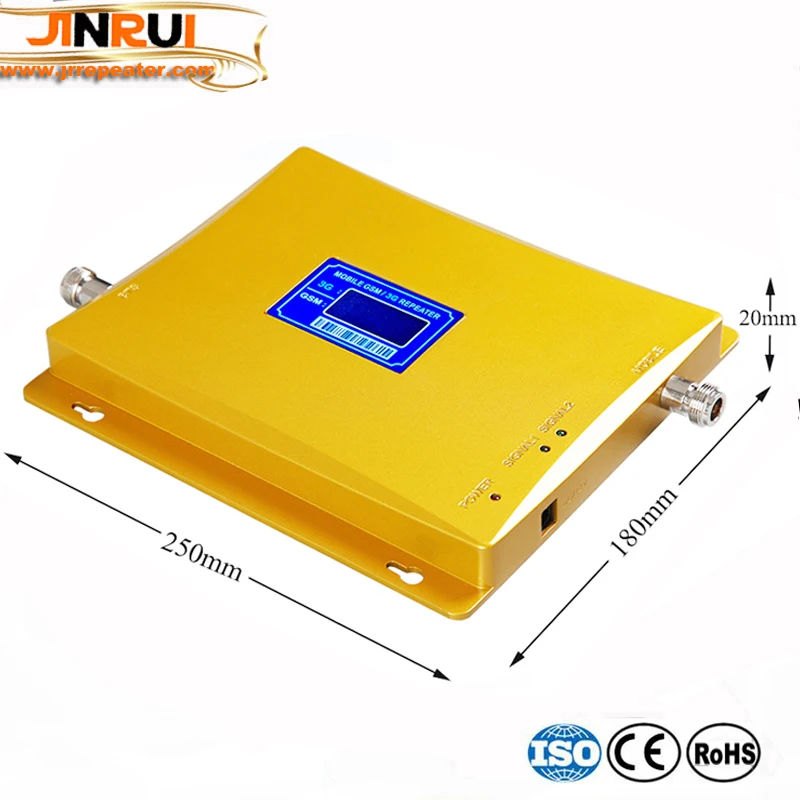 HOT LCD Display 3G W-CDMA 2100MHz GSM 900Mhz Dual Band Cellular Signal Booster GSM 900 2100 UMTS Signal Repeater GSM Amplifier (12)
